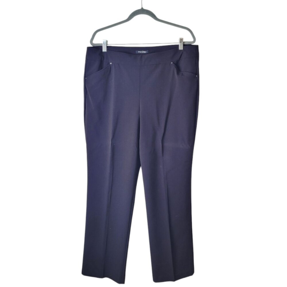 Roz & Ali Plus Size Black Straight Leg Dress Pants